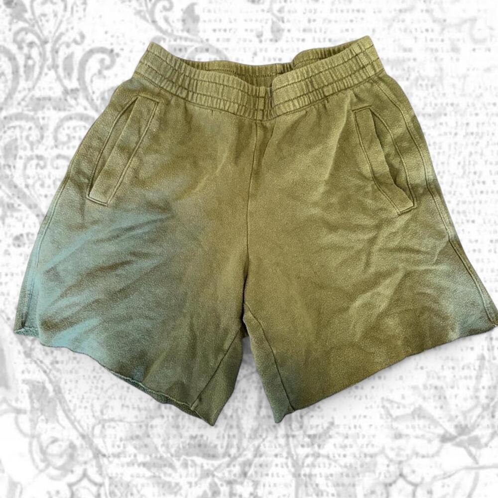 green sweat jorts